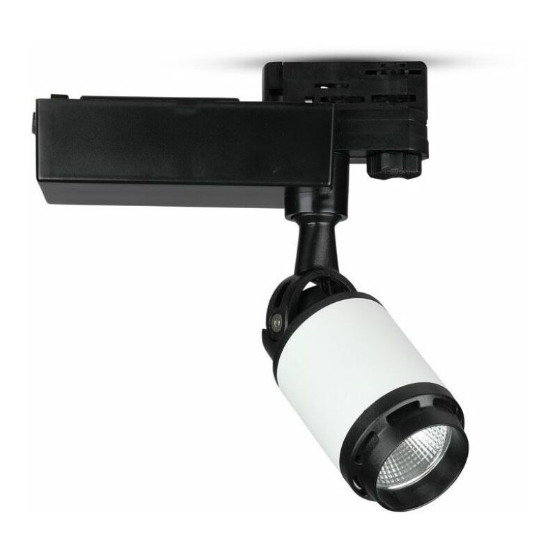 Illuminazione da Binario Faretto led da Binario 10W Colore Nero e Bianco 6000K - V-tac