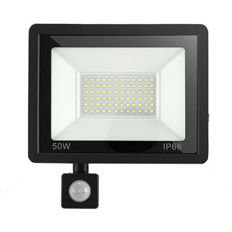 CYSLMUK 50W con sensore di movimento 6500K, IP66 con lampada di sicurezza con sensore di movimento, per giardino, patio, prato, feste, 180-240V