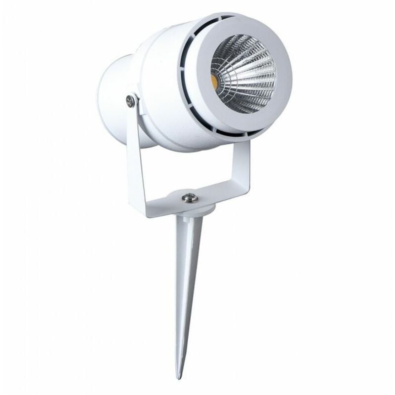 Foco led de jardín V-tac de 12 w con pincho, color blanco, luz verde, IP65