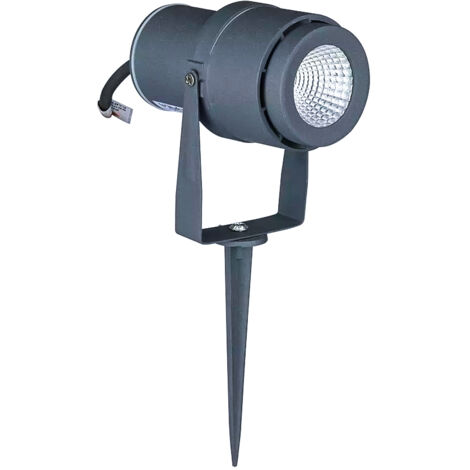 Faretto LED da Giardino 12W con Picchetto Colore Grigio Luce Verde IP65 SKU-217552