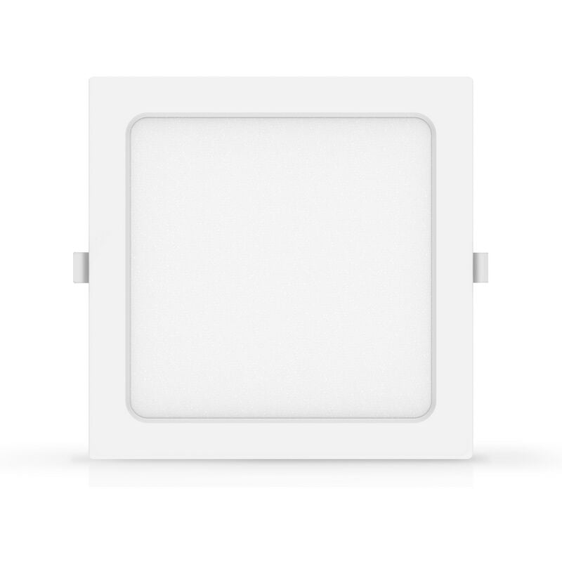 Image of Faretto Led slim da incasso 15W Quadrato Cornice bianca Apertura 100 gradi Bianco neutro 4000K Aigostar