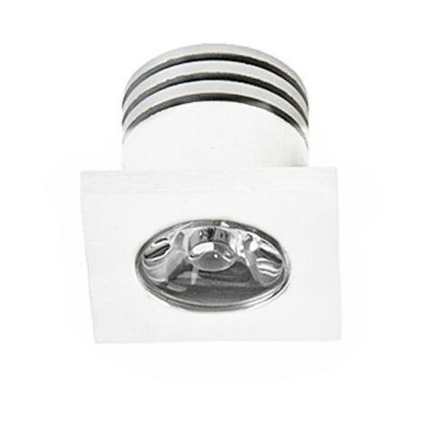 Faretto led da incasso 1w ip20 4000k quadrato luce naturale stone 10295/n