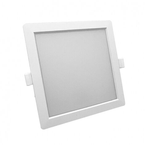 FARETTO LED DA INCASSO 22W BORDO BIANCO QUADRATO LATO 225 MM SILAMPLuce Calda 3000k