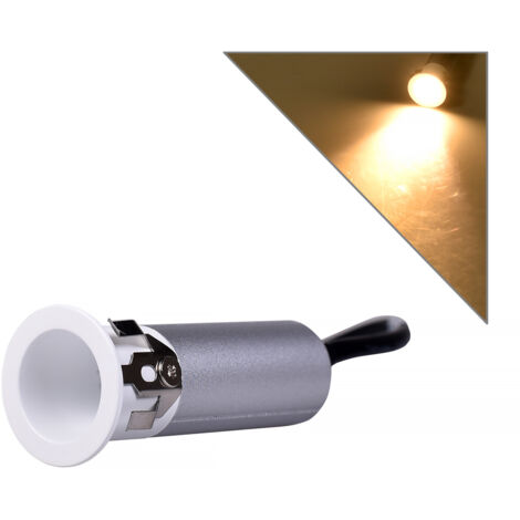 FARETTO LED DA INCASSO 3W LUCE CALDA 3000K° - ILLUMINAZIONE AD ALTA EFFICIENZA PER INTERNI IN ALLUMINIO BIANCO E ARGENTO