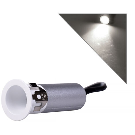 FARETTO LED DA INCASSO 3W LUCE FREDDA 6000K° - SPOT LED AD ALTA EFFICIENZA PERFETTO PER SOFFITTI MOBILI VETRINE ED ESPOSITORI