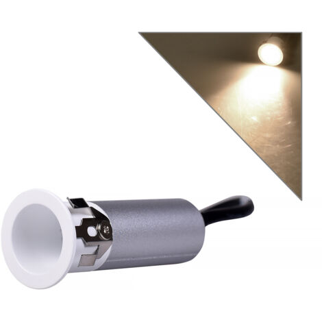 FARETTO LED DA INCASSO 3W LUCE NATURALE 4000K° - ILLUMINAZIONE A BASSO CONSUMO DESIGN COMPATTO IN ALLUMINIO BIANCO E ARGENTO