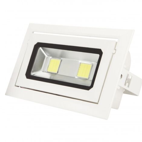 Faretto LED da incasso 40W 3370Lm 3000ºK Rettangolare Inclinabile 40.000H [WR-RECTBAS-40W-WW]