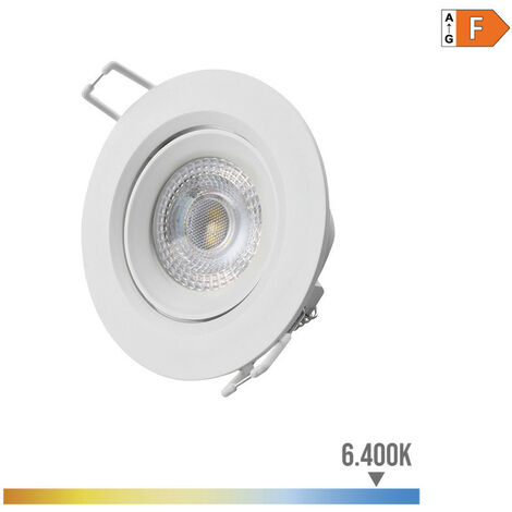 Faretto incasso tondo finitura silver foro 60mm lampada led gu10 5w 38  gradi LED