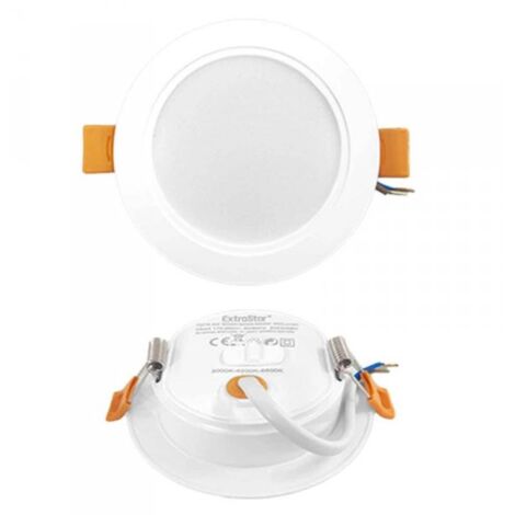Faretto LED da Incasso 5W 450lm 3 Colori CCT 3000K/4200K/6500K Angolo 110° IP20 Alta Qualità CRI