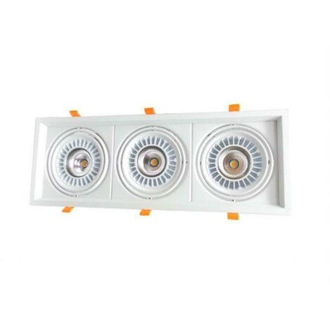 Faretto led da incasso 60w 3x20w ar111 faro led cob incasso orientabile 3000k