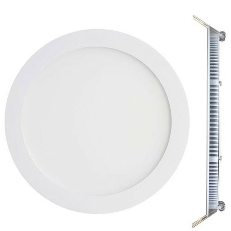 Europalamp - Spot Encastrable led 6W Rond Extra-Plat Blanc Chaud 3000K