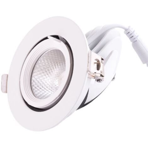 Faretto LED da incasso 9W 850Lm 3000ºK Circolare orientabile 40.000H [HO-COB-C-OR-9W-WW]