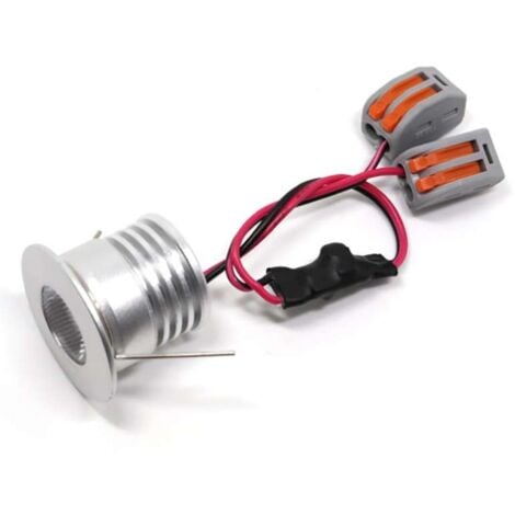 Mini faretto LED da incasso 1W DC12V - Bianco Caldo 3000K