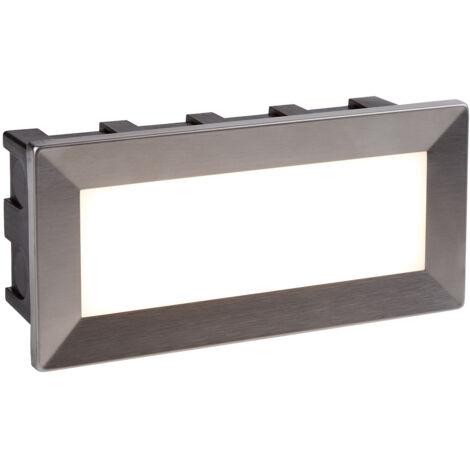 Faretto LED da incasso lampada luce acciaio inox nero illuminazione terrazza esterna