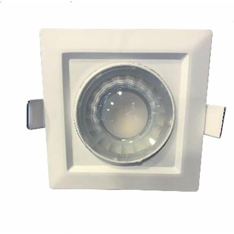 Faretto Led da incasso orientabile, quadrato, 8W, 4200K, 220V, luce neutra,  SMD2835