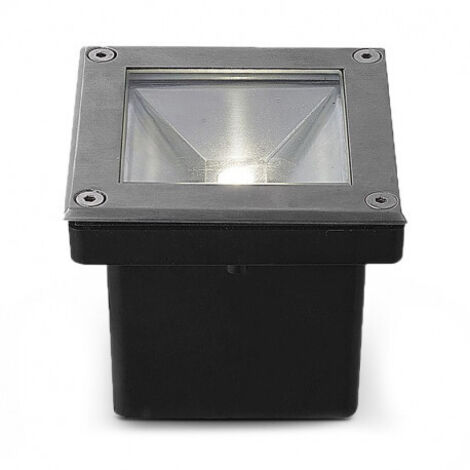 Faretto LED da incasso quadrato da pavimento 5W 460lm 45° IP67 103mmx103mm - Bianco naturale 4000K