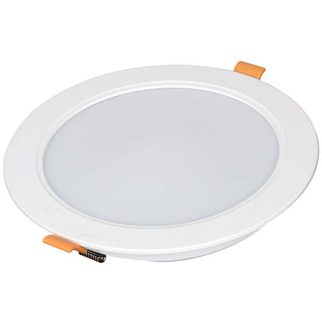 Faretto Led Da Incasso Rotondo 24W 2400LM Freddo 6000K Diametro 225mm Montaggio 2 In 1 Da Plafone e Da Incasso