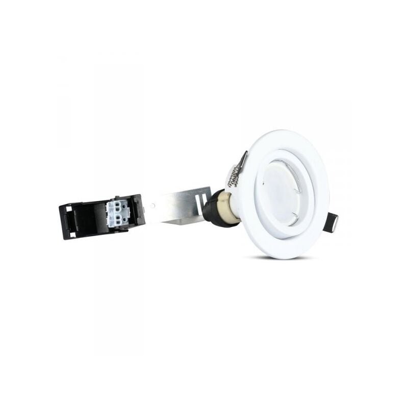3x Portafaretto led da Incasso Rotondo 5W con Faretto GU10 Colore Bianco Bianco Freddo (3 Pezzi) - V-tac