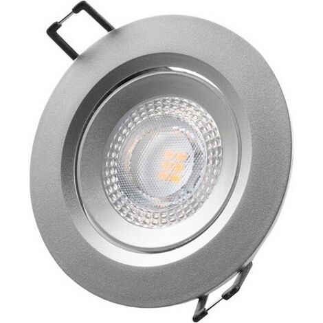 Faretto LED da incasso tondo 5w 3200k luce calda colore Cromo ø9cm EDM
