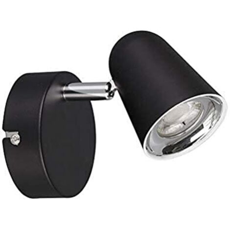 Faretto Led da Interno Parete Soffitto Spots Nero Toulose GD Trio