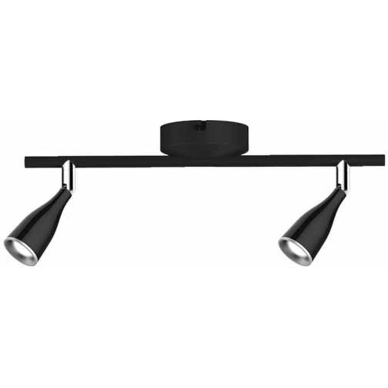 V-TAC VT-810 Lampada led 9W ruotabile doppia testa da parete nero luce bianco caldo 3000K - SKU 8267