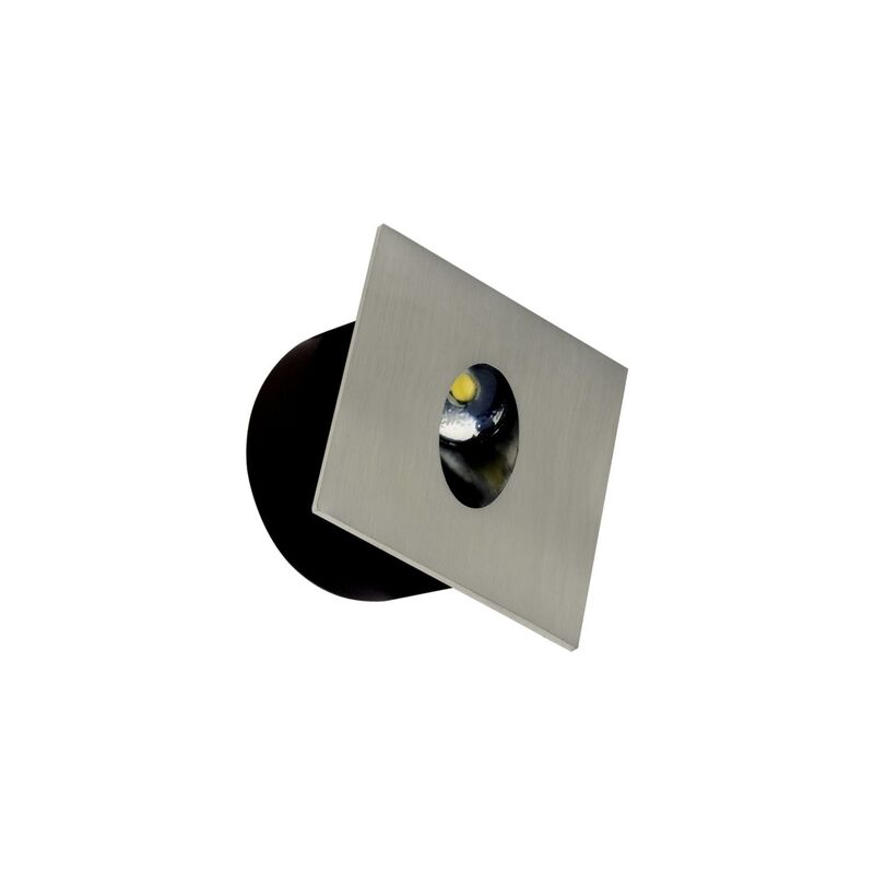 Image of Spot di parete quadrata Chrome 3W 4000k - Mat chrome