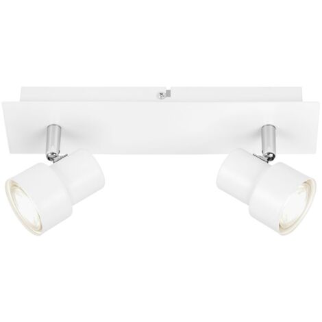 Faretto LED da soffitto orientabile e girevole 2x GU10 da 5W bianco Briloner