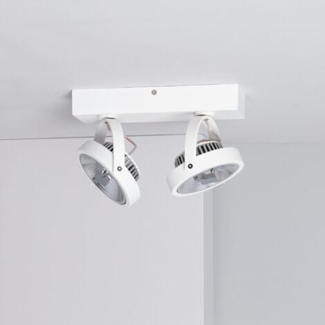 Faretto LED da Superficie Orientabile AR111 30W Regolabile Bianco CREE  Bianco Caldo 3000K