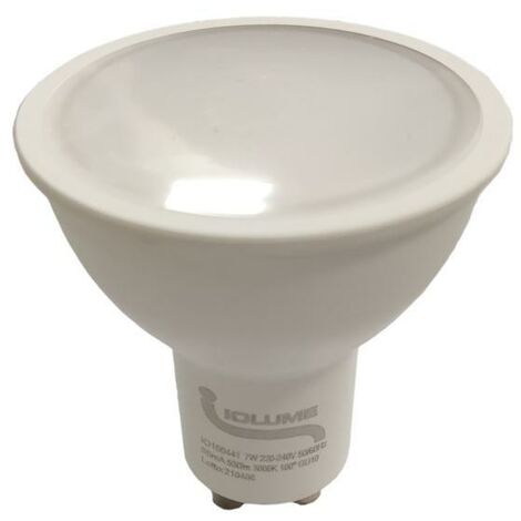 Faretto LED GU10 7W illuminazione grandangolare 60W - Bianco