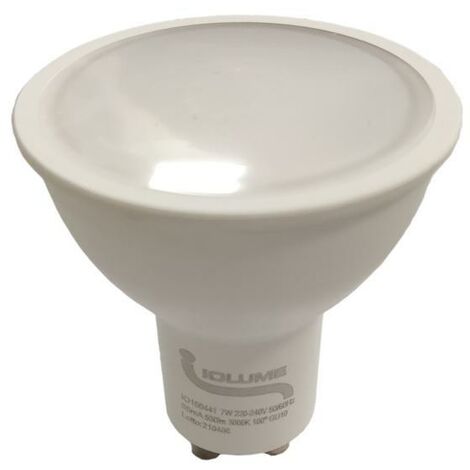 Faretto led gu10 iolume 7w, 6500k, 530 lm, luce fredda, mci io150443