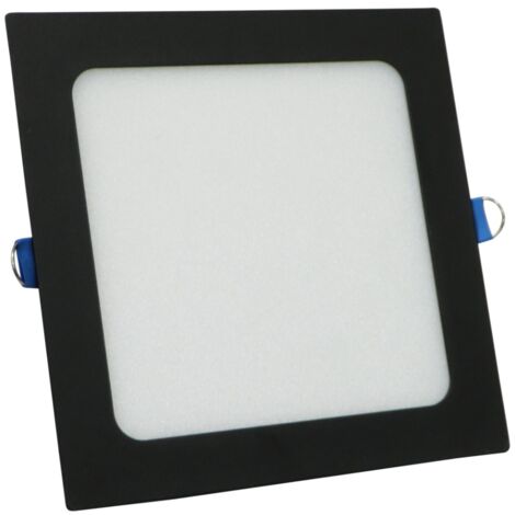 Faretto LED incasso 10W quadrato 17cm nero 4000K Polux