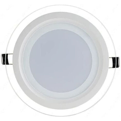 Faretto Led Incasso 6W Luce Fredda Cornice Rotonda Bianca 5dm Vetro FM-20053