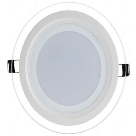 FARETTO LED INCASSO 6W LUCE FREDDA CORNICE ROTONDA BIANCA 5DM VETRO FM-20053