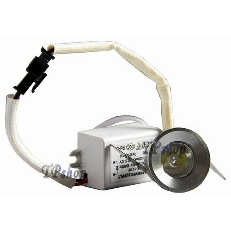 Faretto led incasso circolare 1 led 1w minispot luce fredda punto luce + drive