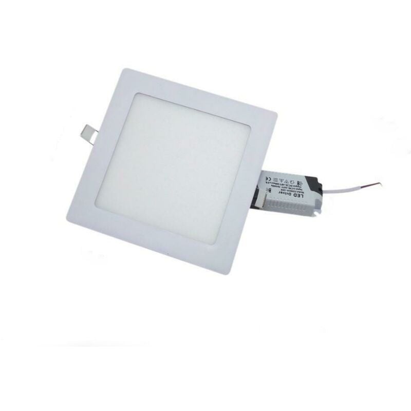 Image of Faretto led incasso quadrato 12w Vivalamp 3000k controsoffitto kit 5 pezzi