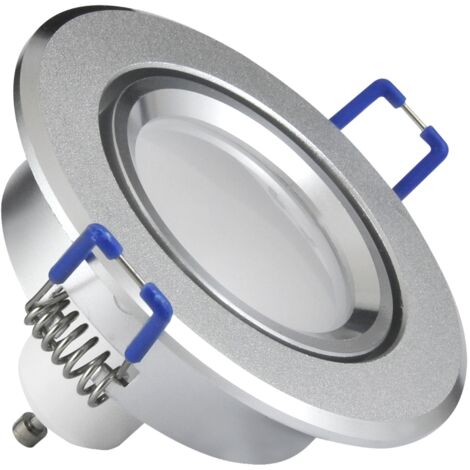 Faretto LED incasso rotondo argento GU10 3,5W 3000K Polux