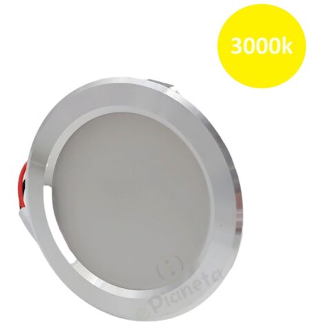 Faretto led luce cappa cucina 3W 220V da incasso argento alluminio slim per mobili  Luce Calda