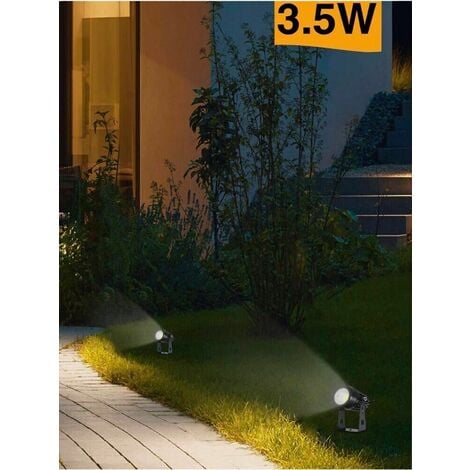 Faretto LED spot staffa orientabile 3.5W esterno luce giardino