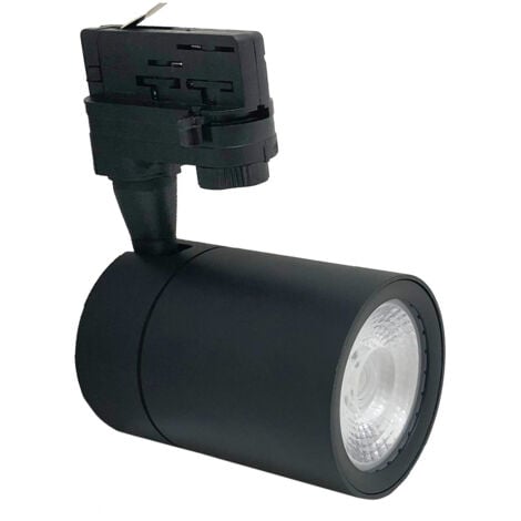 Faretto LED Nero a binario 30W Trifase faro super compatto COB FB-21-30W Luce Neutra Naturale 4200k