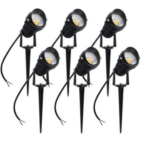 Faretto LED per esterni, luce da giardino 3W, luce calda, faretto LED per esterni impermeabile IP65 per giardino, vialetti, cortili [Classe energetica A+] - 6 articoli