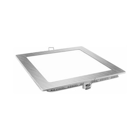 Faretto LED quadrato freddo argento matel da 18w
