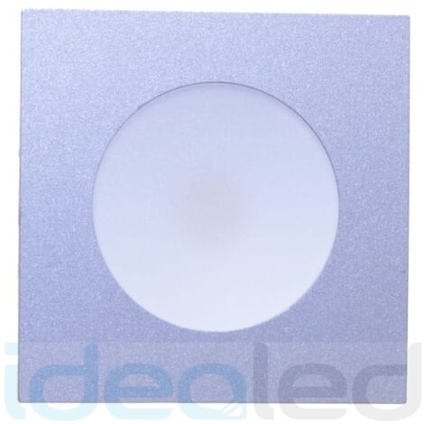 Faretto LED quadrato grigio 2W 4000K 12V IdeaLED ID-1502