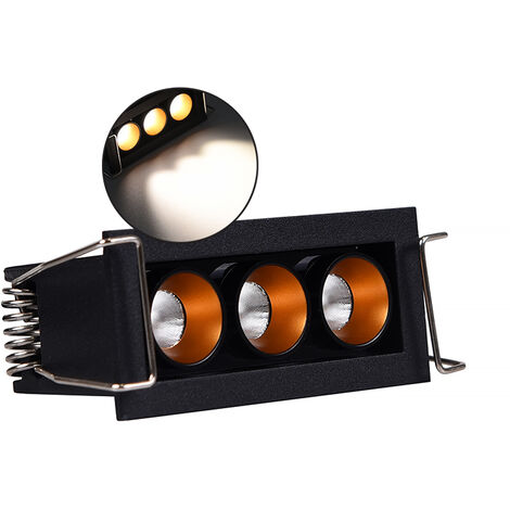 FARETTO LED RETTANGOLARE NERO DA INCASSO 6W LUCE NATURALE 4000K PER CONTROSOFFITTI - ILLUMINAZIONE DI PRECISIONE