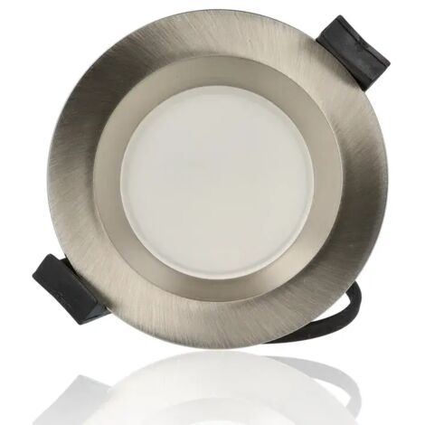 Faretto LED rotondo da incasso diam.85mm, 7W, 220Vac, con regolazione temperatura luce (Calda - Naturale - Fredda) - Alluminio spazzolato