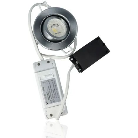 Faretto LED rotondo da incasso diam.86mm, orientabile, 7W, 220Vac, con regolazione temperatura luce (Calda - Naturale - Fredda) - Dimmerabile - Alluminio
