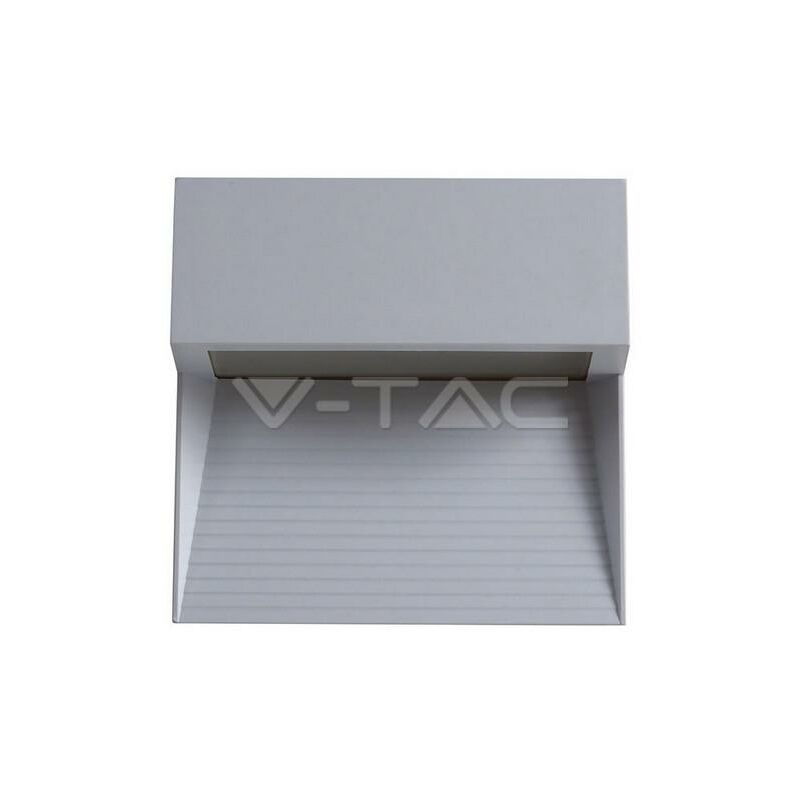 Image of V-tac - 3W faretto incasso led luce scale corpo griggio quadrato bianco naturale 4000K - Luce naturale