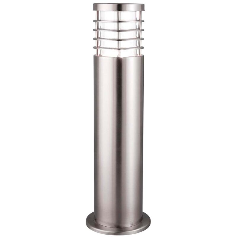 Searchlight Louvre - Paletto luminoso da esterno 1 luce Argento satinato IP44, attacco E27