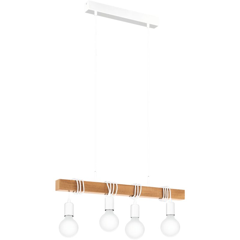 Sosp./4 bianco/acero townshend Eglo