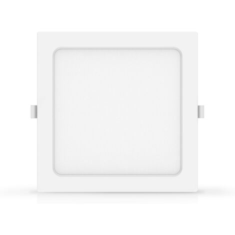 Faretto Led slim da incasso 15W Quadrato Cornice bianca Apertura 100 gradi Bianco caldo 3000K Aigostar