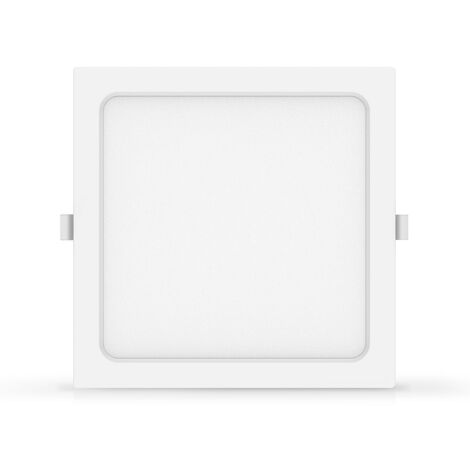 Faretto Led slim da incasso 20W Quadrato Cornice bianca Apertura 100 gradi Bianco caldo 3000K Aigostar